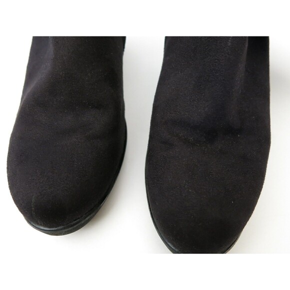 Merona wedge heel faux suede slouchy pleated gathered boots shoes bootie 10 - Picture 7 of 9